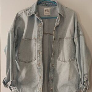 Zara Oversized Denim Shirt